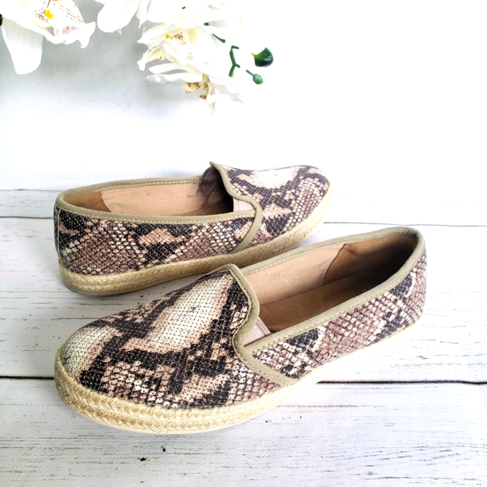 CLARKS Women’s Snakeskin Azella Espadrille Shoes